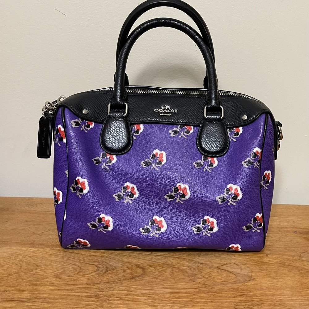 COACH Mini Bennett Satchel *Purple Bramble Rose*